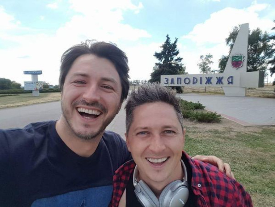 В Запорожье Педан и Притула селфились, стебались с Монатика и шутили о девушках