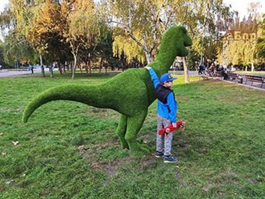 В Запорожье в парке Трудовой славы уже сломали новую травяную скульптуру