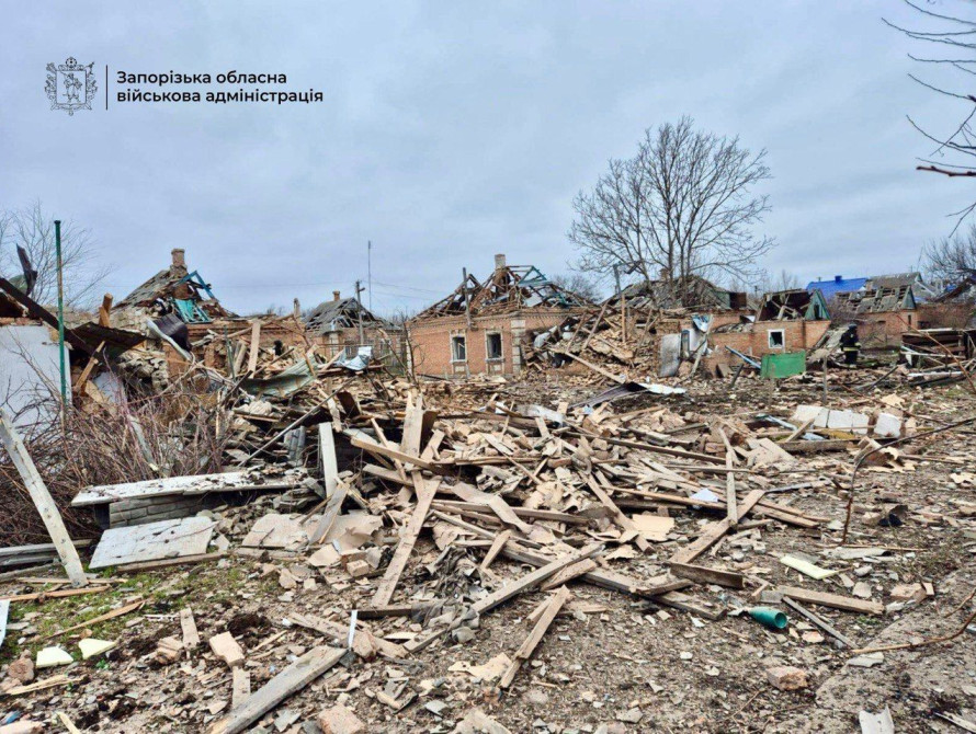 Завали після удару по Оріхову