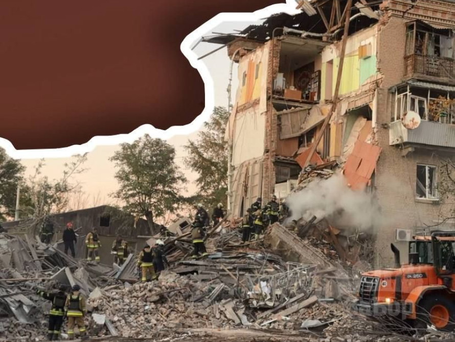 Зруйнований будинок у Запоріжжі