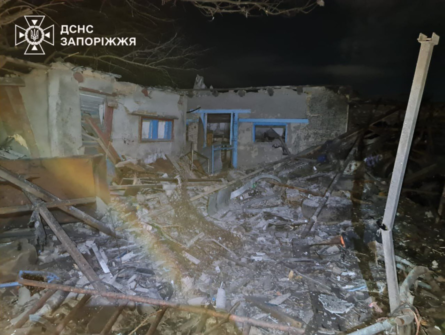 Зруйнований будинок на Запоріжжі