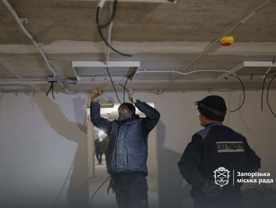 В одній із запорізьких гімназій завершується ремонт укриття