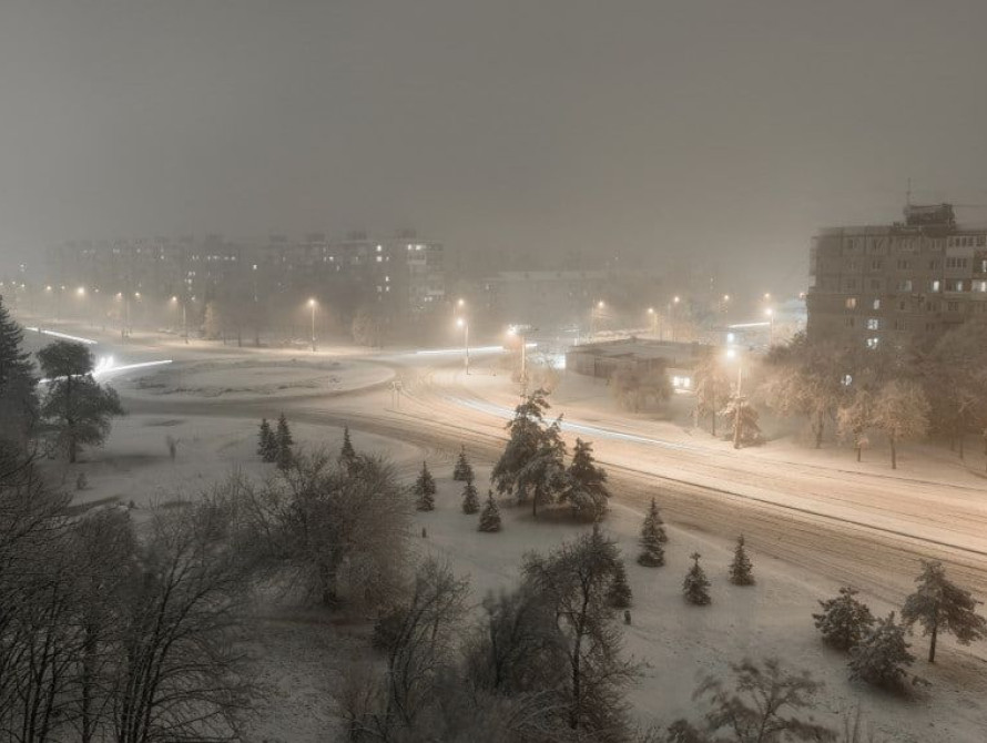 Сніг у Запоріжжі