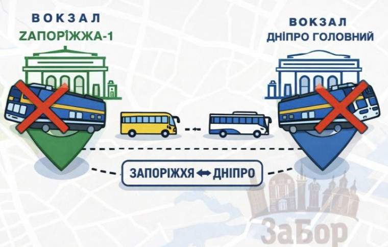 Потяги із Запоріжжя в Дніпро, і в зворотньому напрямку, не ходили й сьогодні: яка ситуація на сполученні?