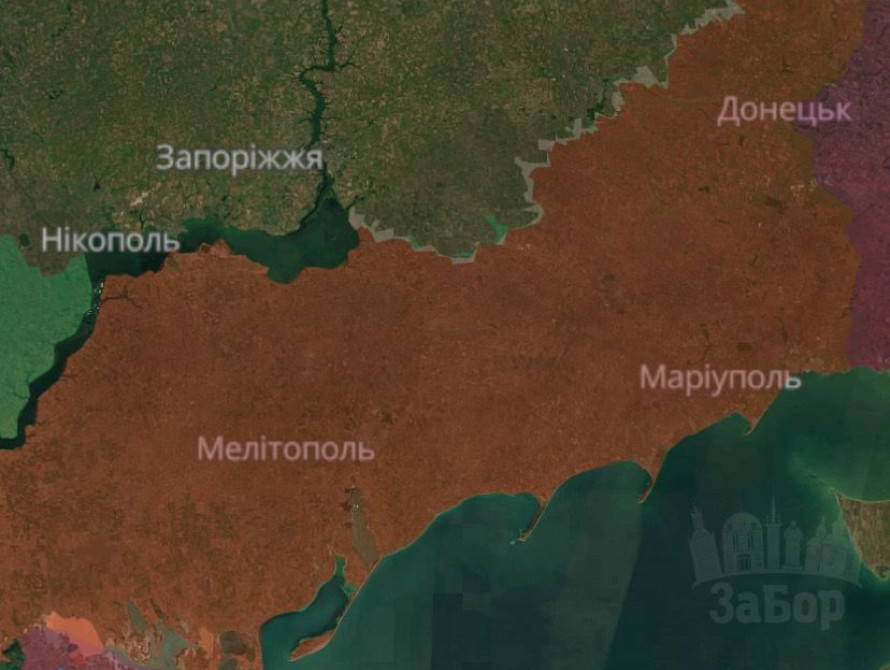 Мапа бойових дій на Запоріжжі