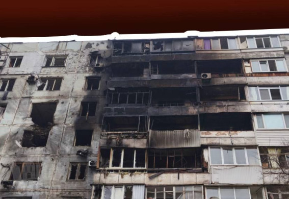 У Запоріжжі відбудують багатоповерхівку на Набережній, пошкоджену обстрілом
