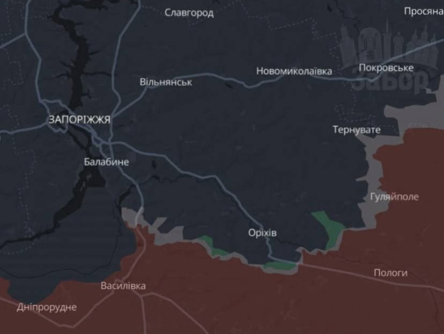 Оперативна ситуація на Запорізькому напрямку