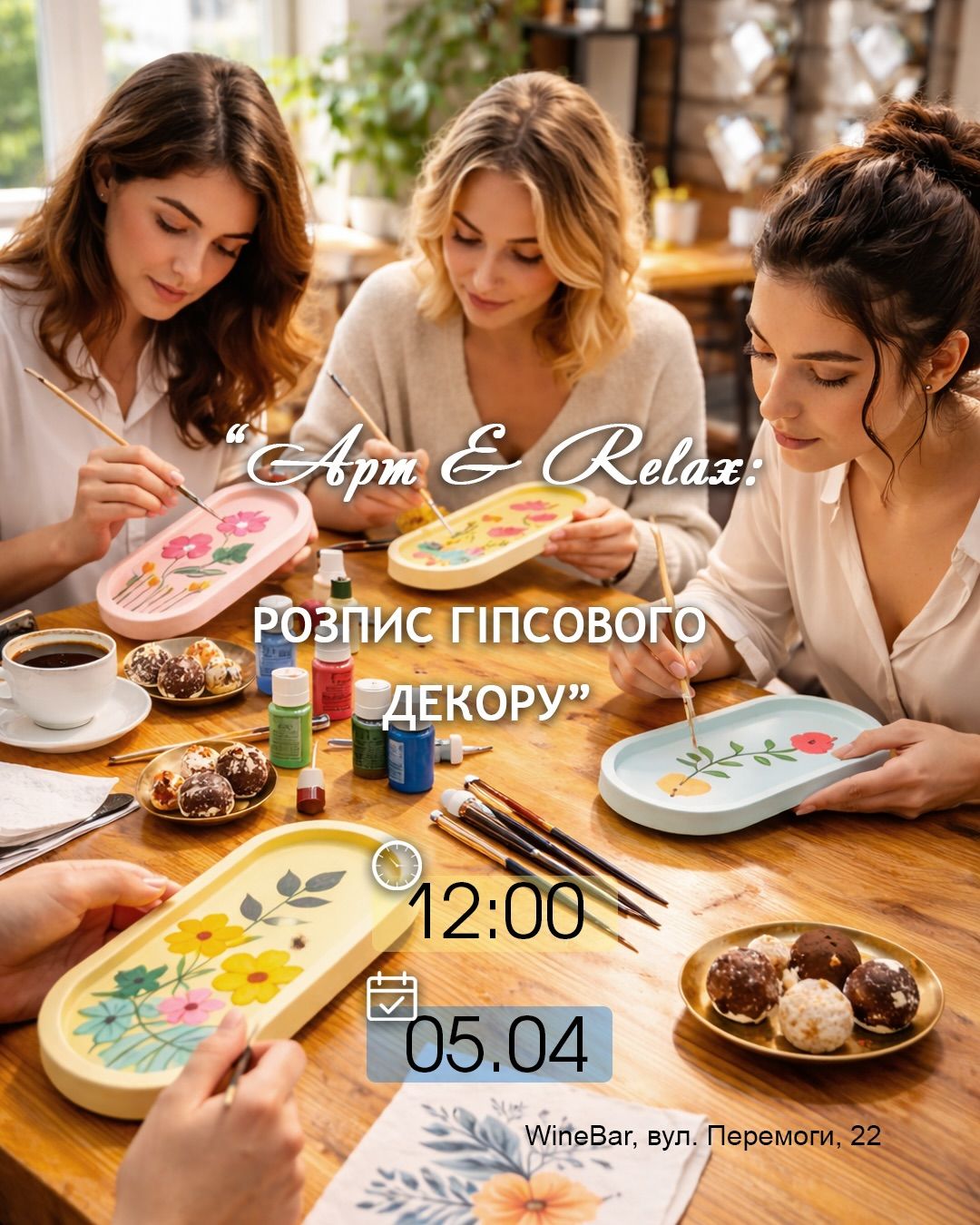 МК "Розпис декоративних гіпсових підставок акриловими фарбами"