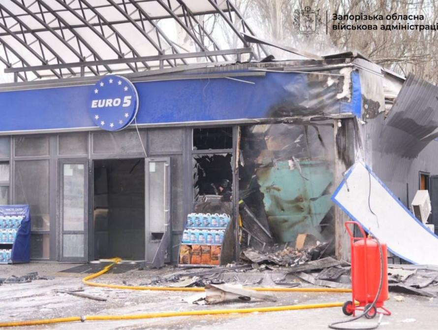 АЗС після влучання дрону