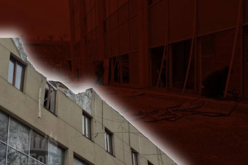 У Запоріжжі пошкоджений після атаки супермаркет продовжує роботу (фото, відео)