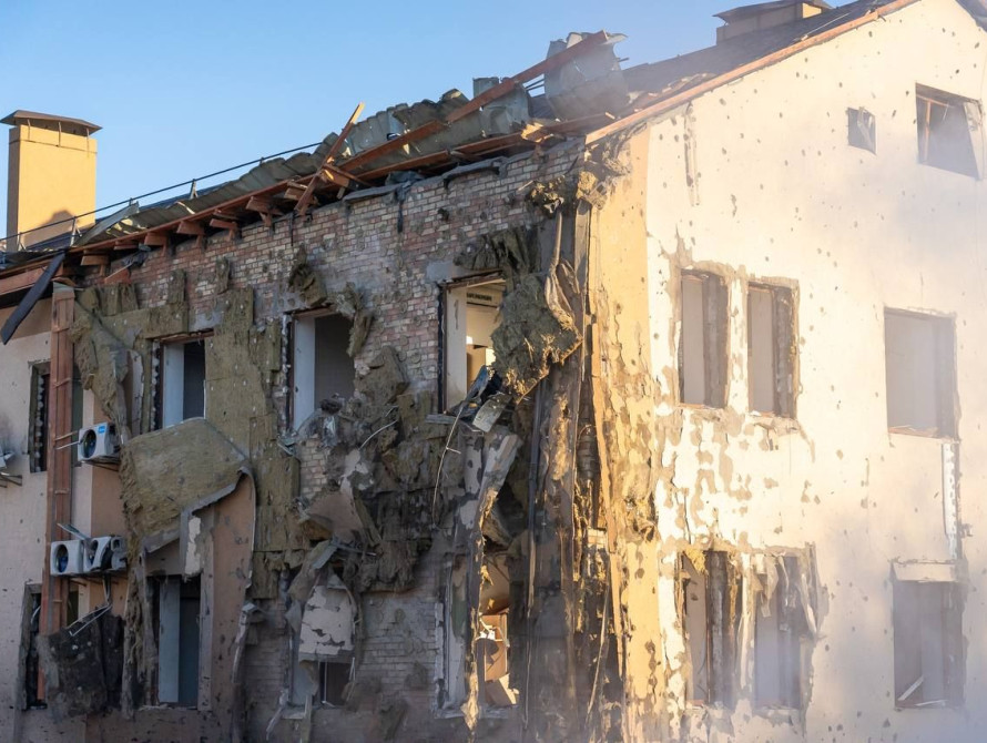 Пошкоджений будинок у Запоріжжі