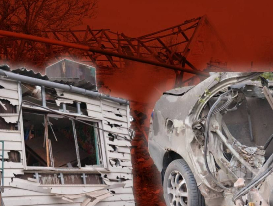 Колаж: Балабине після ранкових ударів росіян