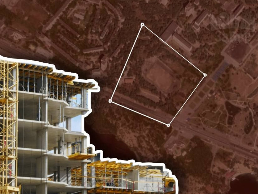 Колаж: земля під забудову біля Набережної