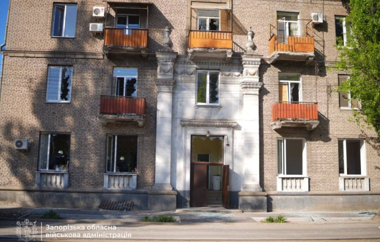 Росіяни знову вдарили по Запоріжжю дронами: пошкоджені будинки (фото)
