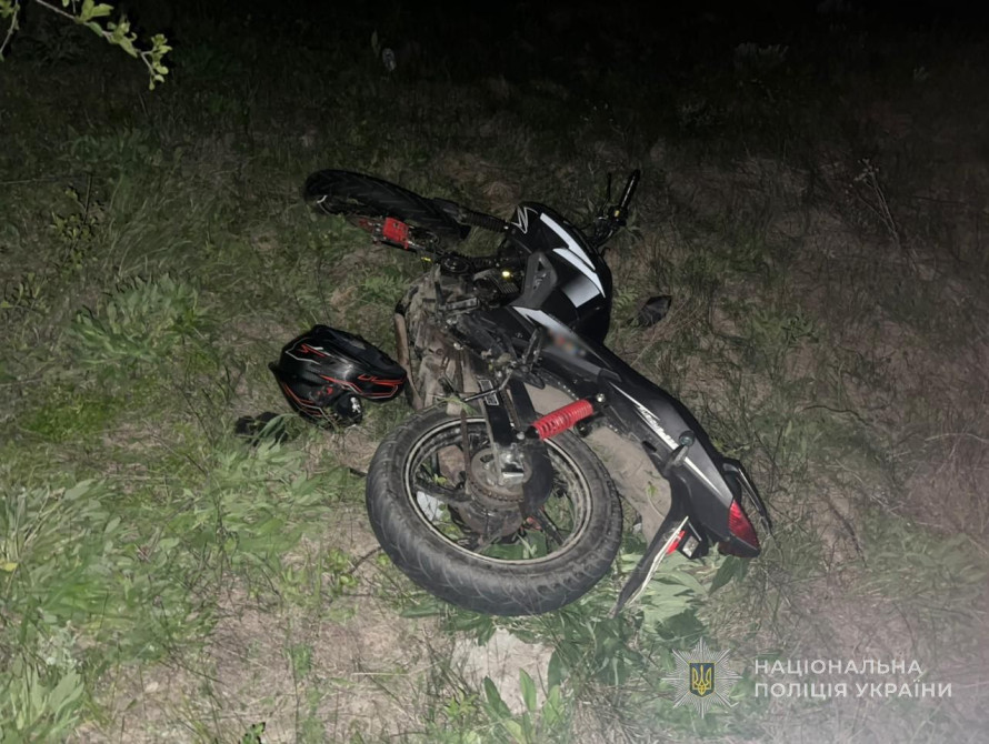Місце ДТП із мотоциклом під Запоріжжям