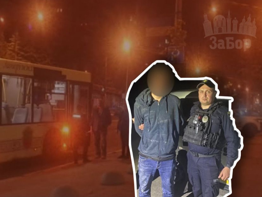 Колаж: затримання дебошира у Запоріжжі