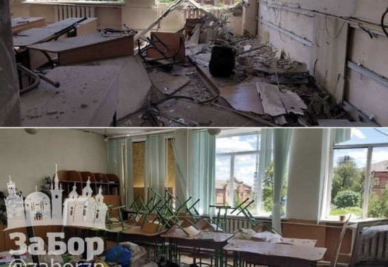 Окупанти знову вдарили по прифронтовому селу під Запоріжжя: понівечили школу (фото)
