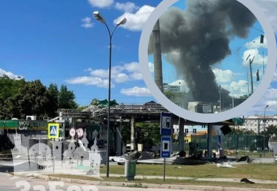 Удар "шахеда" по АЗС у Запоріжжі: спалахнула пожежа,  є поранені (фото, відео)