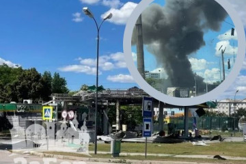 Удар "шахеда" по АЗС у Запоріжжі: спалахнула пожежа,  є поранені (фото, відео)