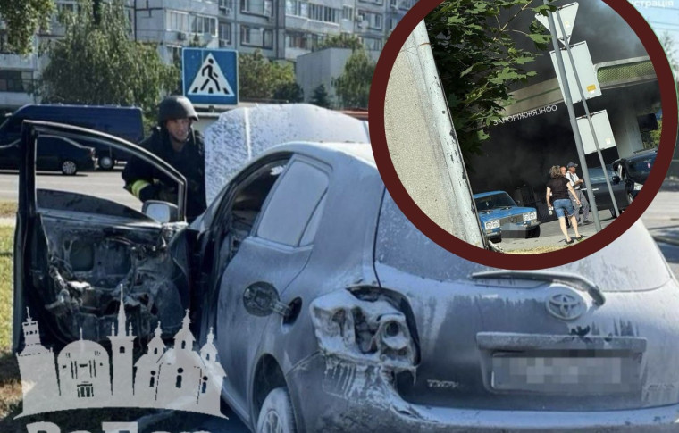 У Запоріжжі дрон РФ вдарив по АЗС: загорілися дві автівки