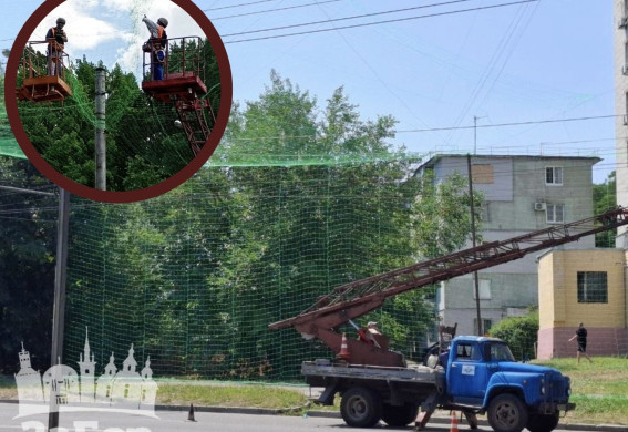 Змонтували понад 70 тисяч квадратних метрів антидронового захисту у Запоріжжі