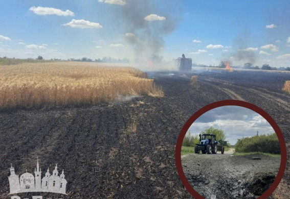 Жнива під обстрілами: у Запорізькій області знищено понад 1850 гектарів посівів та втрачено 250 одиниць техніки