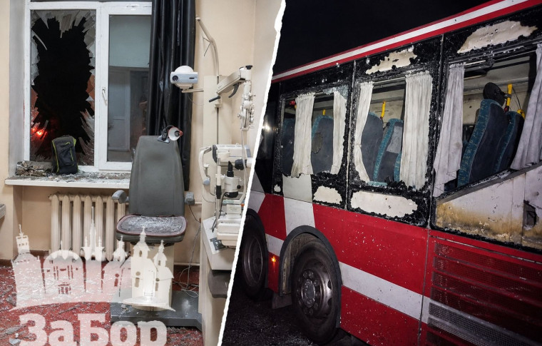 Військові рф атакували дитячу лікарню та муніципальний автобус у Запоріжжі (фото, відео)