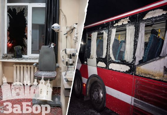 Військові рф атакували дитячу лікарню та муніципальний автобус у Запоріжжі (фото, відео)