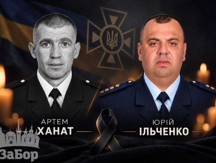 Запорізькі рятувальники Юрій Ільченко та Артем Ханат, які померли в лікарні від тяжких поранень внаслідок російських обстрілів