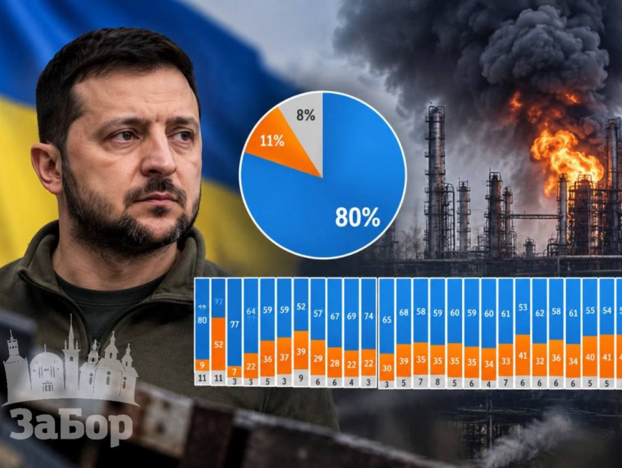 За результатами опитування КМІС, 80% українців підтримують продовження ударів по російських нафтопереробних заводах навіть за ризику скорочення допомоги США