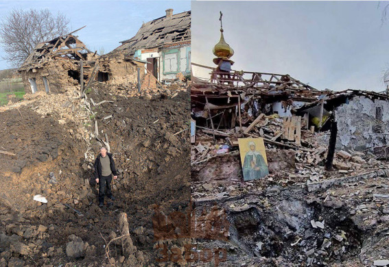 Наслідки обстрілу селища під Запоріжжям: зруйнована церква, пошкоджені будинки, двоє постраждалих (фото, відео)
