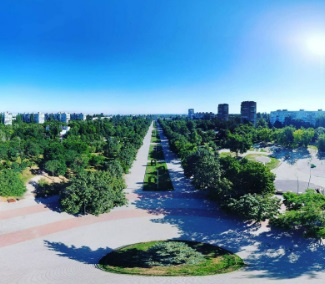 Парк Гагаріна в Космічному мікрорайоні Запоріжжя