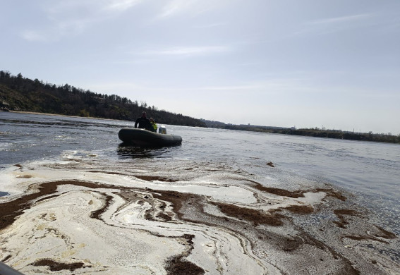 Яка ситуація з витоком нафти в річку в Запоріжжі через тиждень після обстрілу ДніпроГЕС?! (фото)