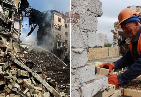 В Запоріжжі назвали попередні дати завершення відбудови будинку, який обстріляли 1,5 року тому (фото)