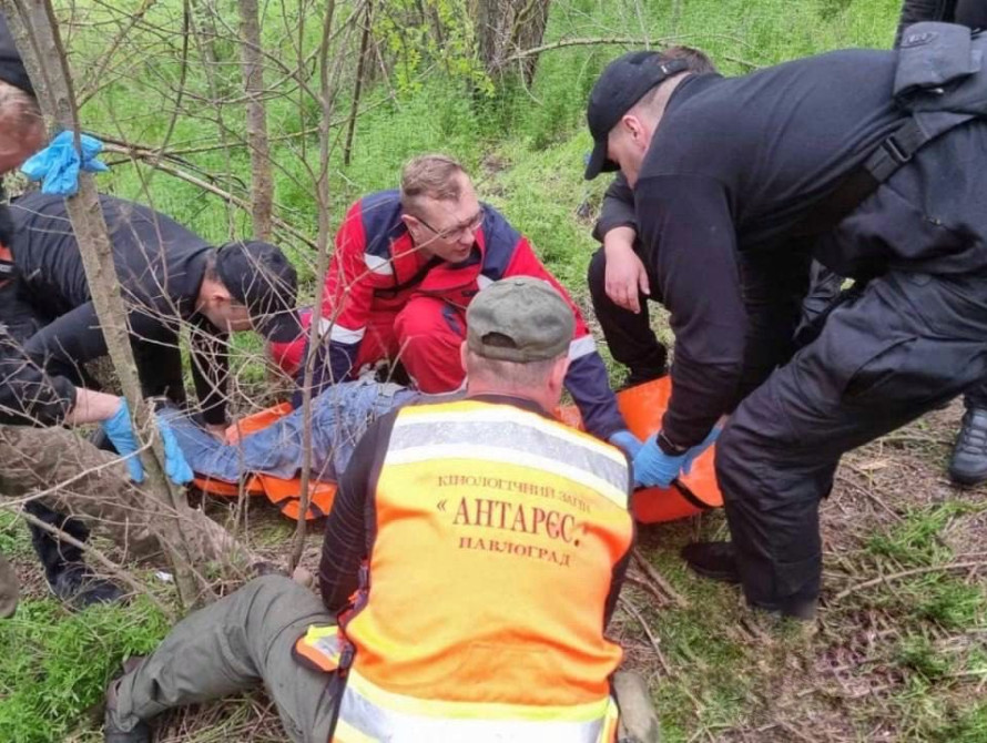Пошукова операція у лісосмузі Вільнянського району, де знайшли зниклого пенсіонера