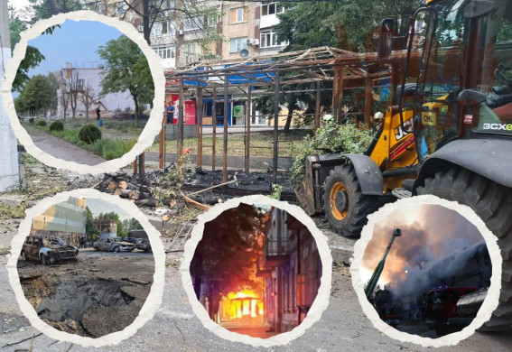 Масштабна атака на Запоріжжя: збільшення постраждалих, знищений гуманітарний хаб, десяток згорілих авто (фото, відео)