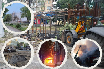 Масштабна атака на Запоріжжя: збільшення постраждалих, знищений гуманітарний хаб, десяток згорілих авто (фото, відео)