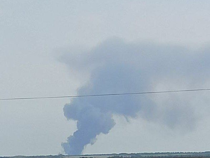 Масштабна пожежа під Запоріжжям