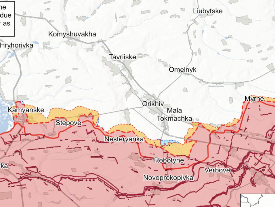 Оперативна ситуація на Запорізькому напрямку за даними ISW