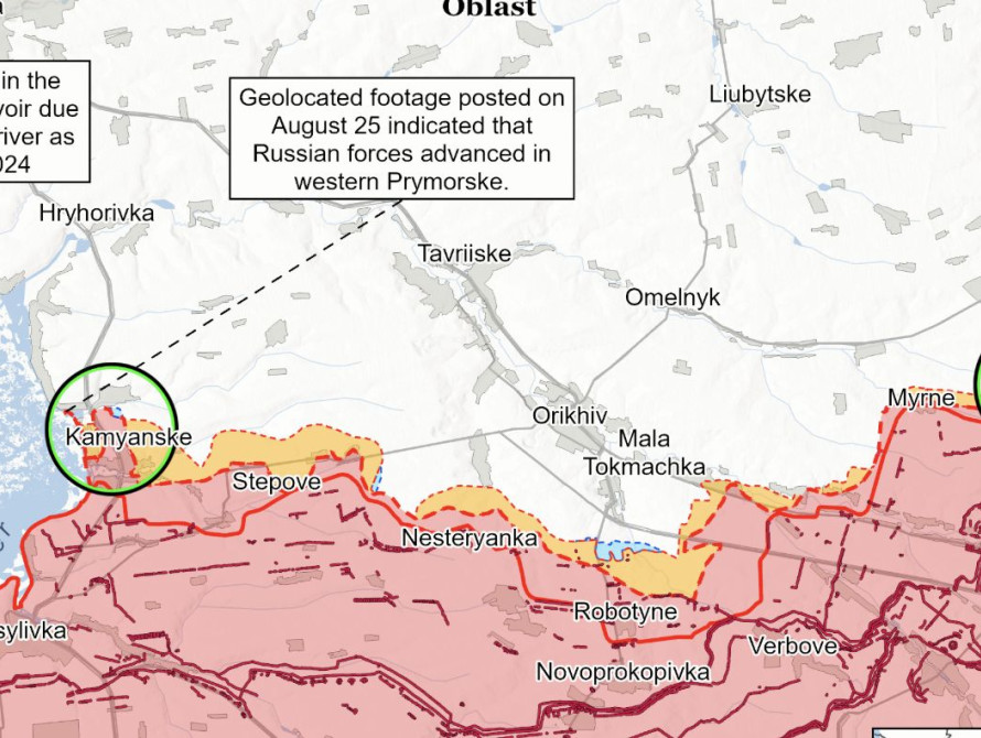 Оперативна ситуація на Запорізькому напрямку за даними ISW