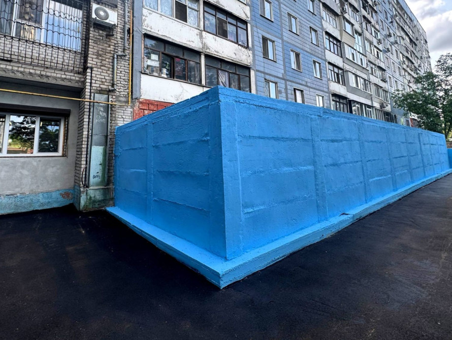 Підпірна стінка у Хортицькому районі після реконструкції