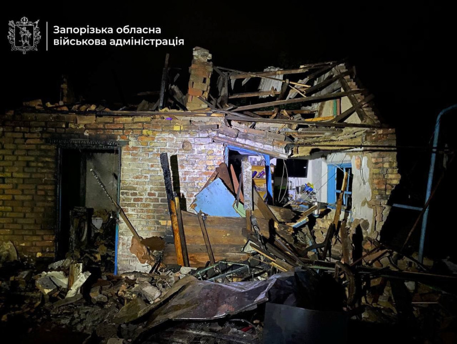 Зруйнований будинок у Запоріжжі