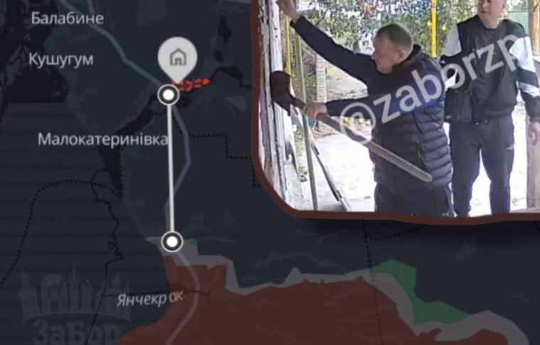 У прифронтовому селі Запорізького району на відео потрапили чоловіки, які обносили будинок (відео)