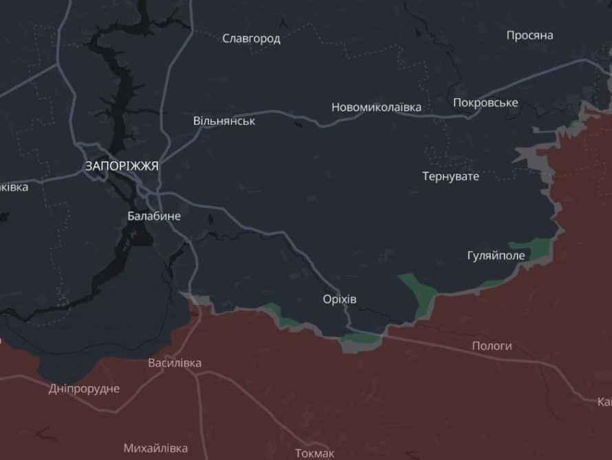 Оперативна ситуація на Запорізькому напрямку