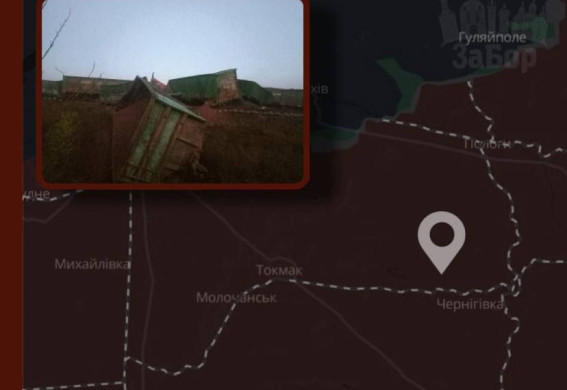 На окупованій частині Запорізької області підірвано військовий потяг