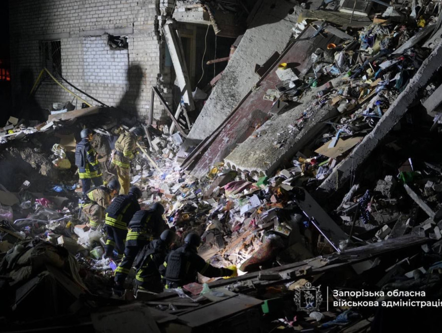 Зруйнований гуртожиток у Запоріжжі