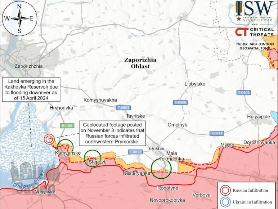 Оперативна ситуація на Запорізькому напрямку