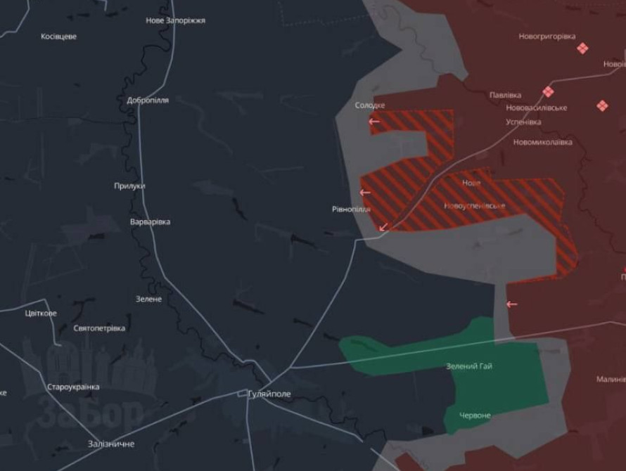 Оперативна ситуація на Запорізькому напрямку