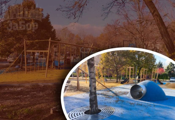 У Запоріжжі добігає кінця будівництво ще одного нового дитячого майданчика (фото, відео)