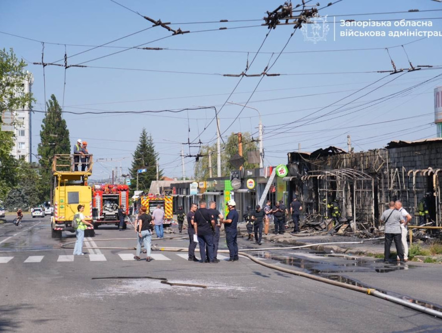 Наслідки обстрілу Запоріжжя вранці 18 серпня 2025 року